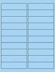 Tape Logic - 4" Long, Pastel Blue Paper Laser Label - For Laser Printers - Exact Tool & Supply