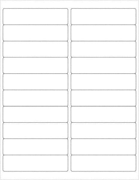 Tape Logic - 4" Long, White Paper Laser Label - For Laser Printers - Exact Tool & Supply
