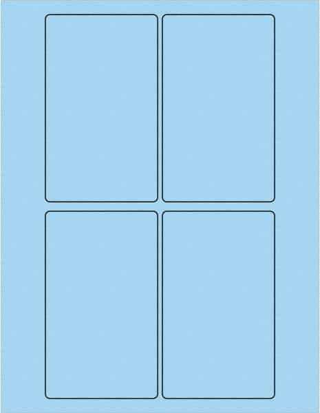 Tape Logic - 5" Long, Pastel Blue Paper Laser Label - For Laser Printers - Exact Tool & Supply