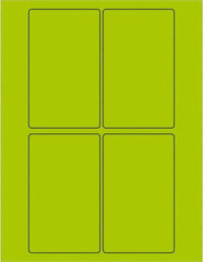 Tape Logic - 5" Long, Fluorescent Green Paper Laser Label - For Laser Printers - Exact Tool & Supply