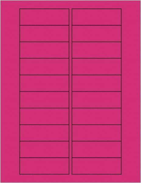 Tape Logic - 3" Long, Fluorescent Pink Paper Laser Label - For Laser Printers - Exact Tool & Supply