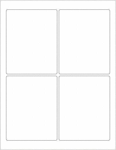 Tape Logic - 4-3/4" Long, White Paper Laser Label - For Laser Printers - Exact Tool & Supply