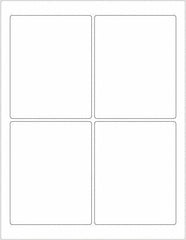 Tape Logic - 4-3/4" Long, White Paper Laser Label - For Laser Printers - Exact Tool & Supply