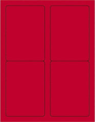 Tape Logic - 5" Long, Fluorescent Red Paper Laser Label - For Laser Printers - Exact Tool & Supply