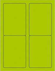 Tape Logic - 5" Long, Fluorescent Green Paper Laser Label - For Laser Printers - Exact Tool & Supply