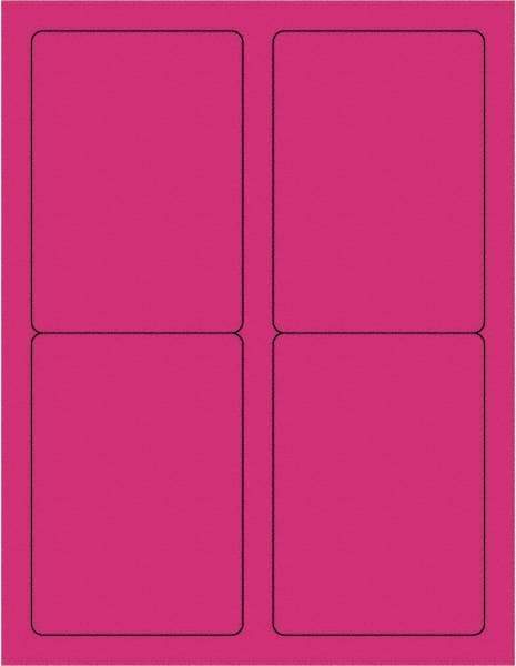 Tape Logic - 5" Long, Fluorescent Pink Paper Laser Label - For Laser Printers - Exact Tool & Supply