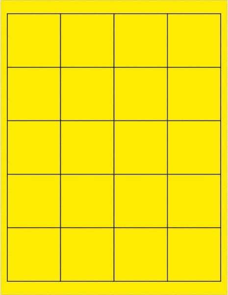 Tape Logic - 2" Long, Fluorescent Yellow Paper Laser Label - For Laser Printers - Exact Tool & Supply