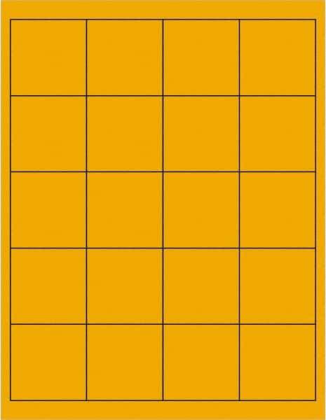 Tape Logic - 2" Long, Fluorescent Orange Paper Laser Label - For Laser Printers - Exact Tool & Supply