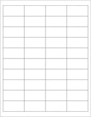 Tape Logic - 2" Long, White Paper Laser Label - For Laser Printers - Exact Tool & Supply