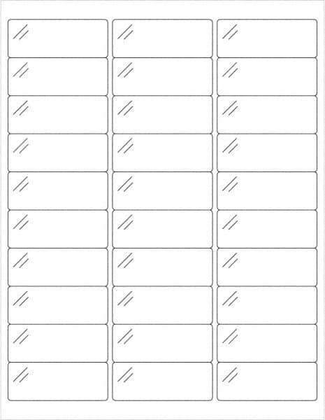 Tape Logic - 2-5/8" Long, Clear Polyester Laser Label - For Laser Printers - Exact Tool & Supply
