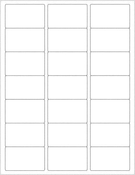 Tape Logic - 2-1/2" Long, White Paper Laser Label - For Laser Printers - Exact Tool & Supply