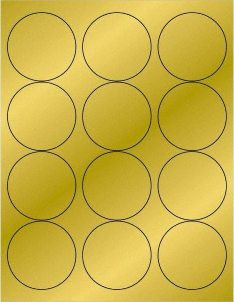 Tape Logic - 2-1/2" Long, Gold Paper Laser Label - For Laser Printers - Exact Tool & Supply