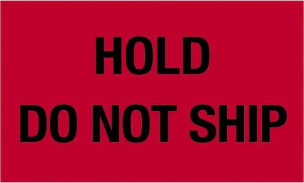 Tape Logic - 5" Long, Fluorescent Red Paper Shipping Label - For Multi-Use - Exact Tool & Supply