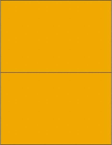 Tape Logic - 8-1/2" Long, Fluorescent Orange Paper Laser Label - For Laser Printers - Exact Tool & Supply