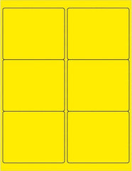 Tape Logic - 4" Long, Fluorescent Yellow Paper Laser Label - For Laser Printers - Exact Tool & Supply