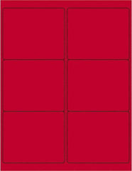 Tape Logic - 4" Long, Fluorescent Red Paper Laser Label - For Laser Printers - Exact Tool & Supply