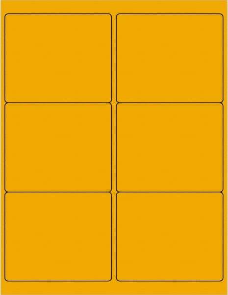Tape Logic - 4" Long, Fluorescent Orange Paper Laser Label - For Laser Printers - Exact Tool & Supply