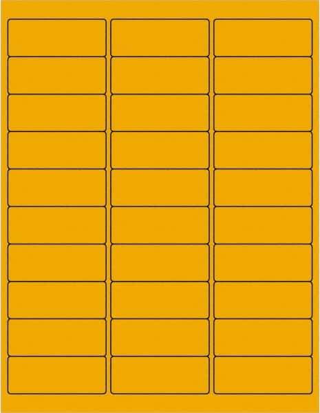 Tape Logic - 2-5/8" Long, Fluorescent Orange Paper Laser Label - For Laser Printers - Exact Tool & Supply