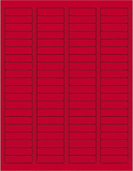 Tape Logic - 1-3/4" Long, Fluorescent Red Paper Laser Label - For Laser Printers - Exact Tool & Supply