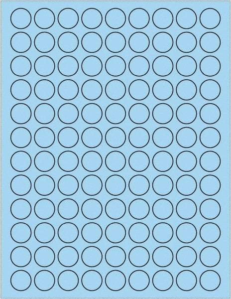 Tape Logic - 3/4" Long, Pastel Blue Paper Laser Label - For Laser Printers - Exact Tool & Supply