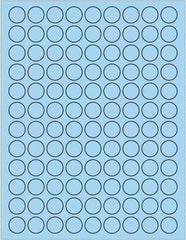 Tape Logic - 3/4" Long, Pastel Blue Paper Laser Label - For Laser Printers - Exact Tool & Supply