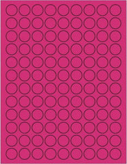 Tape Logic - 3/4" Long, Fluorescent Pink Paper Laser Label - For Laser Printers - Exact Tool & Supply