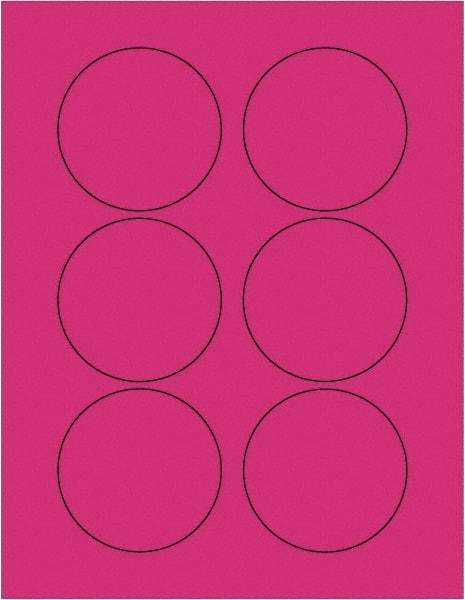 Tape Logic - 3" Long, Fluorescent Pink Paper Laser Label - For Laser Printers - Exact Tool & Supply