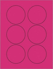 Tape Logic - 3" Long, Fluorescent Pink Paper Laser Label - For Laser Printers - Exact Tool & Supply