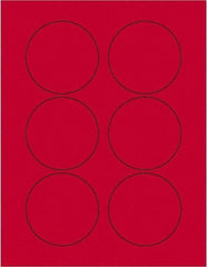 Tape Logic - 3" Long, Fluorescent Red Paper Laser Label - For Laser Printers - Exact Tool & Supply