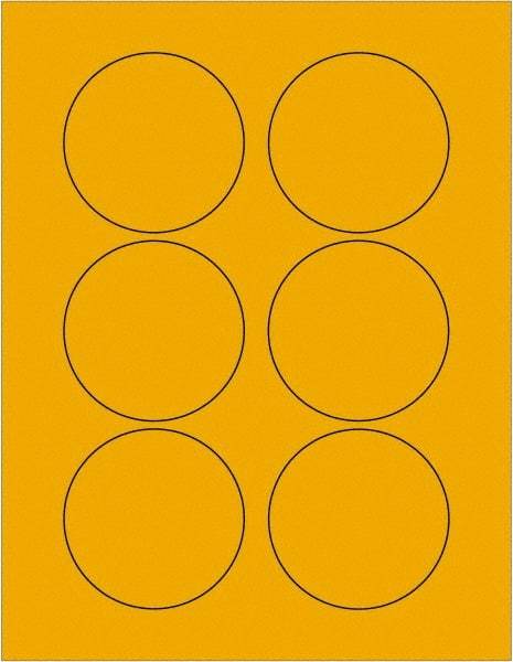 Tape Logic - 3" Long, Fluorescent Orange Paper Laser Label - For Laser Printers - Exact Tool & Supply