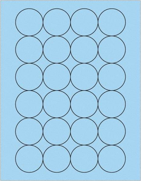 Tape Logic - 1.6" Wide x 1-21/32" Long, Pastel Blue Paper Laser Label - For Laser Printers - Exact Tool & Supply