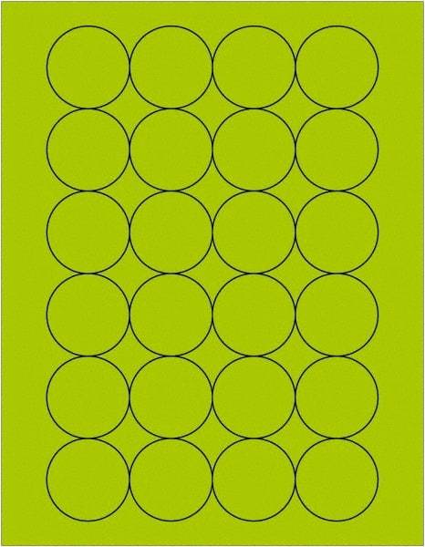 Tape Logic - 1.6" Wide x 1-21/32" Long, Fluorescent Green Paper Laser Label - For Laser Printers - Exact Tool & Supply