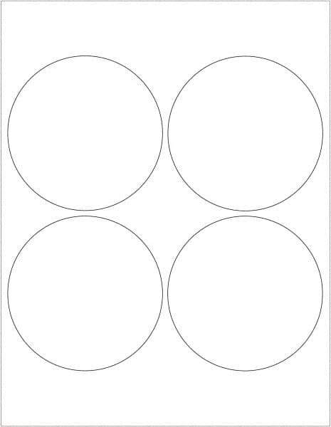 Tape Logic - 4" Long, White Paper Laser Label - For Laser Printers - Exact Tool & Supply