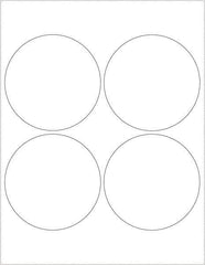 Tape Logic - 4" Long, White Paper Laser Label - For Laser Printers - Exact Tool & Supply