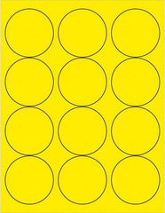 Tape Logic - 2-1/2" Long, Fluorescent Yellow Paper Laser Label - For Laser Printers - Exact Tool & Supply