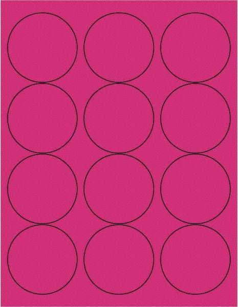 Tape Logic - 2-1/2" Long, Fluorescent Pink Paper Laser Label - For Laser Printers - Exact Tool & Supply