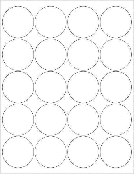 Tape Logic - 2" Long, White Paper Laser Label - For Laser Printers - Exact Tool & Supply