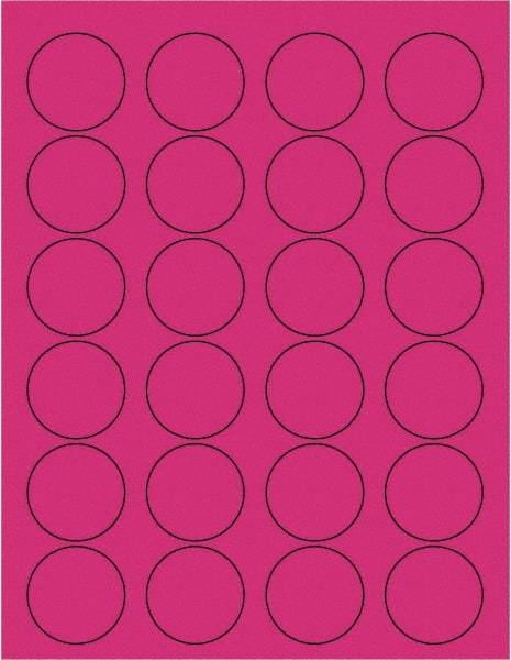 Tape Logic - 1-5/8" Long, Fluorescent Pink Paper Laser Label - For Laser Printers - Exact Tool & Supply