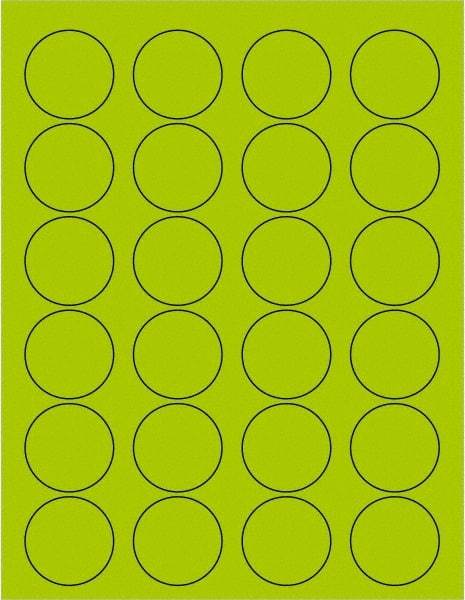 Tape Logic - 1-5/8" Long, Fluorescent Green Paper Laser Label - For Laser Printers - Exact Tool & Supply