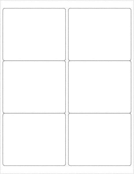 Tape Logic - 4" Long, White Paper Laser Label - For Laser Printers - Exact Tool & Supply