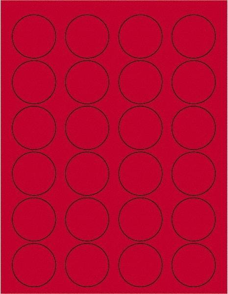Tape Logic - 1-5/8" Long, Fluorescent Red Paper Laser Label - For Laser Printers - Exact Tool & Supply