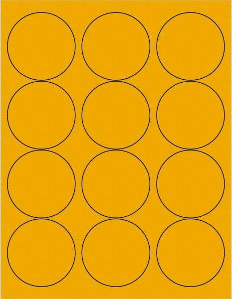 Tape Logic - 2-1/2" Long, Fluorescent Orange Paper Laser Label - For Laser Printers - Exact Tool & Supply