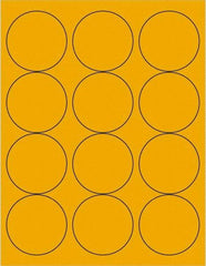 Tape Logic - 2-1/2" Long, Fluorescent Orange Paper Laser Label - For Laser Printers - Exact Tool & Supply