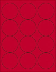 Tape Logic - 2-1/2" Long, Fluorescent Red Paper Laser Label - For Laser Printers - Exact Tool & Supply