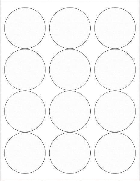 Tape Logic - 2-1/2" Long, Clear Paper Laser Label - For Laser Printers - Exact Tool & Supply