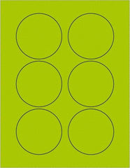 Tape Logic - 3" Long, Fluorescent Green Paper Laser Label - For Laser Printers - Exact Tool & Supply