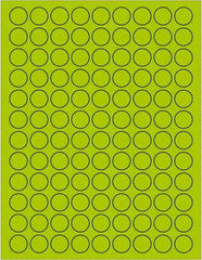 Tape Logic - 3/4" Long, Fluorescent Green Paper Laser Label - For Laser Printers - Exact Tool & Supply