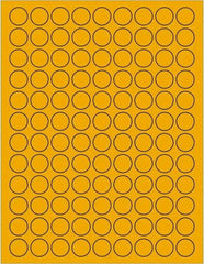 Tape Logic - 3/4" Long, Fluorescent Orange Paper Laser Label - For Laser Printers - Exact Tool & Supply