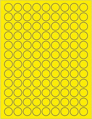 Tape Logic - 3/4" Long, Fluorescent Yellow Paper Laser Label - For Laser Printers - Exact Tool & Supply