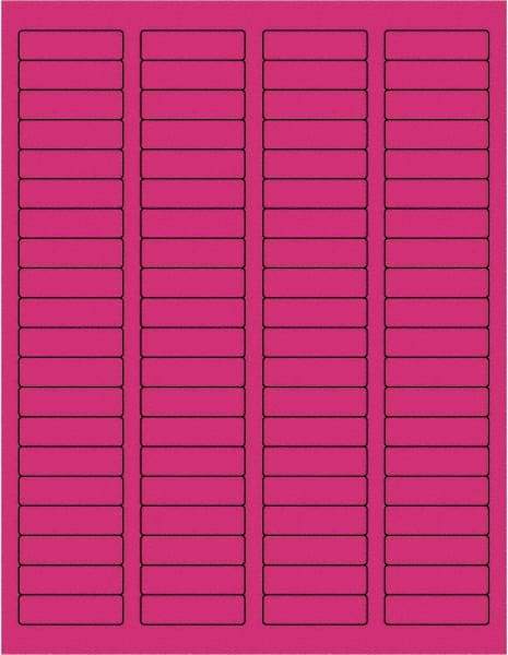 Tape Logic - 1-3/4" Long, Fluorescent Pink Paper Laser Label - For Laser Printers - Exact Tool & Supply